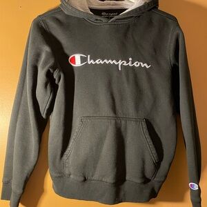 Champion Boys Black Hoodie Sweater